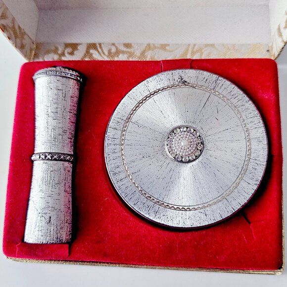 Vintage Van Cleef & Arpels Compact & Lipstick Case for Revlon Silver Plated - Picture 10 of 13